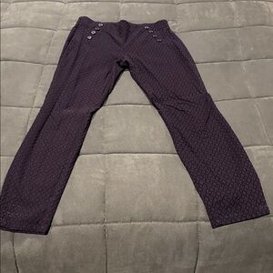 Joe B Women's Textured Straight Leg Pants in Purple